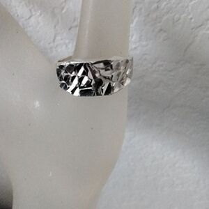 Sterling Silver Nugget Ring.
